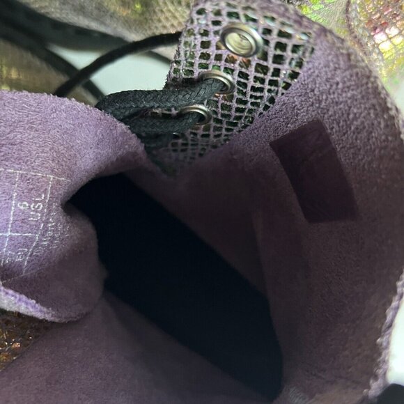 Dr. Martens 1460 Pascal Pink Iridescent Metallic Shiny Combat Boots Size 6 - Picture 15 of 16